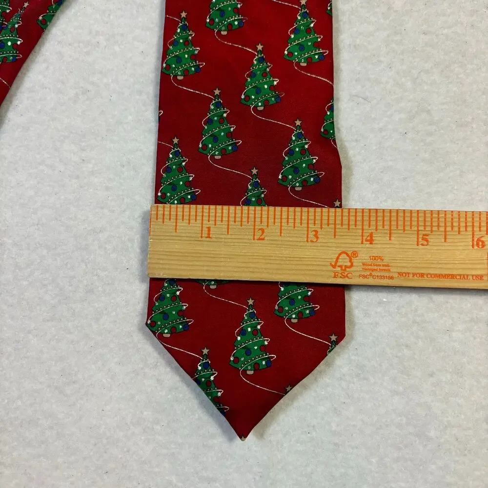 Holidays By MMG Men’s Christmas Tree Polyester Neck Tie